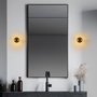 Opviq Lámpara de Pared de Metal Dorado